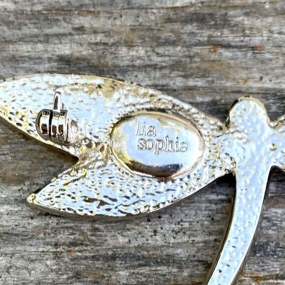 Lia Sophia Multicolored Dragonfly Brooch/Pin. EUC! - Picture 4 of 4